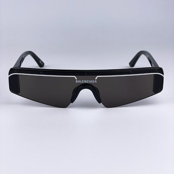 NEW Balenciaga BB0003S 001 Extreme Black Gray Irregular Unisex Sunglasses - Picture 2 of 11